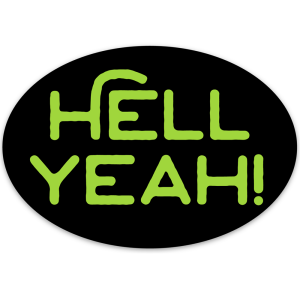 Hell Yeah logo sticker